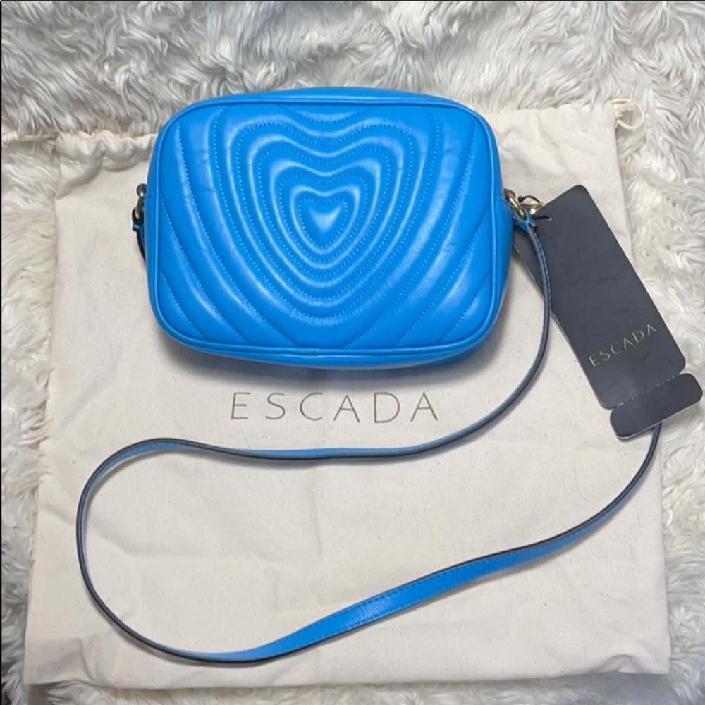 ESCADA Heart Blue Crossbody NWT